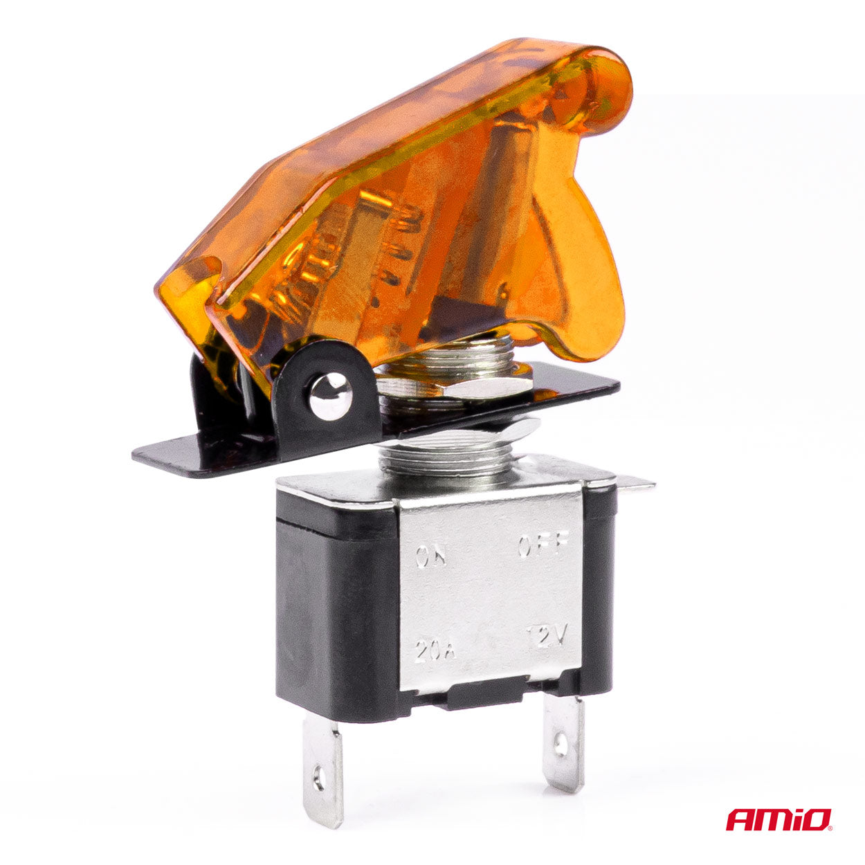 Interruptor basculante con tapa e iluminación naranja