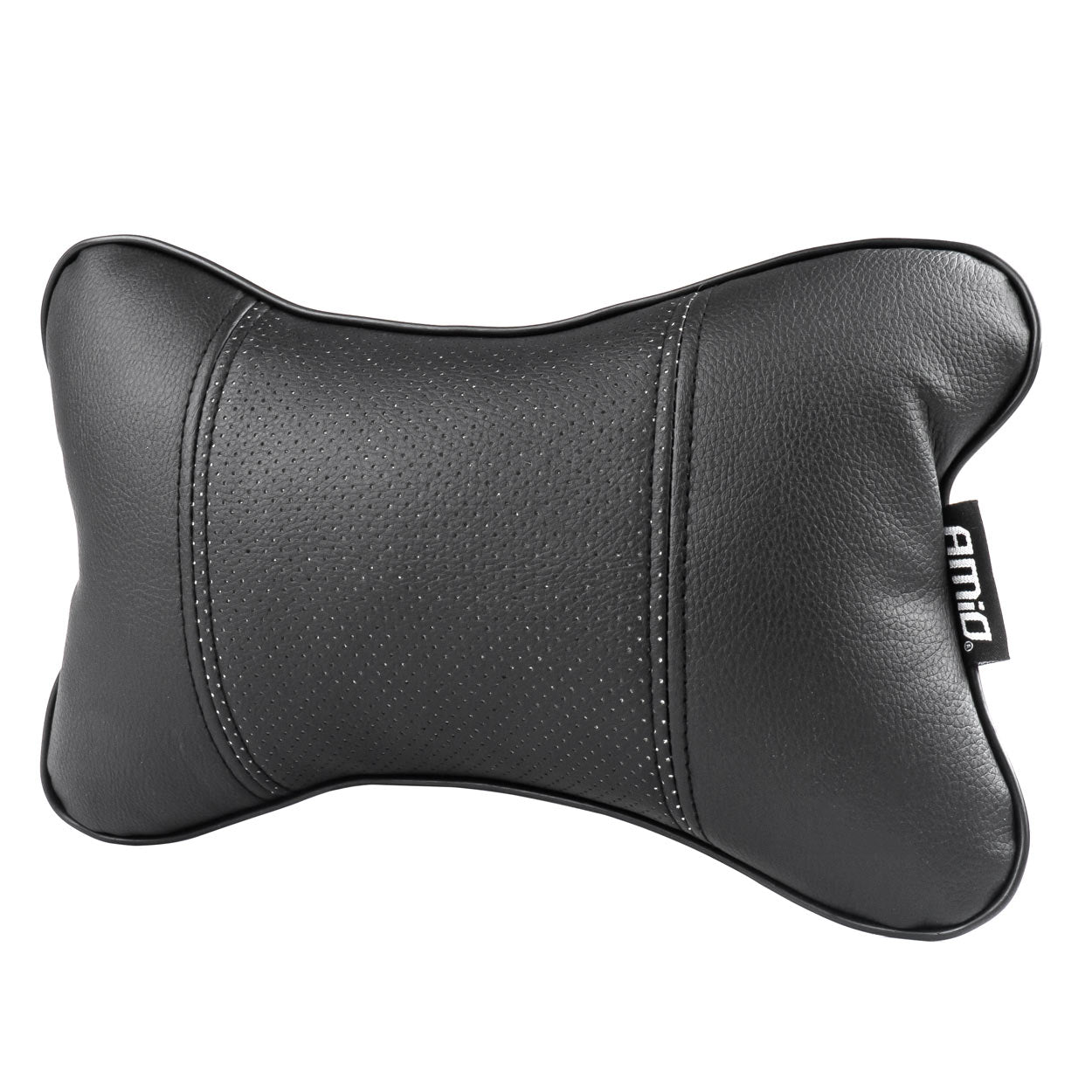 Coussin appuie-tête pour voiture avec face avant noire et dos crème