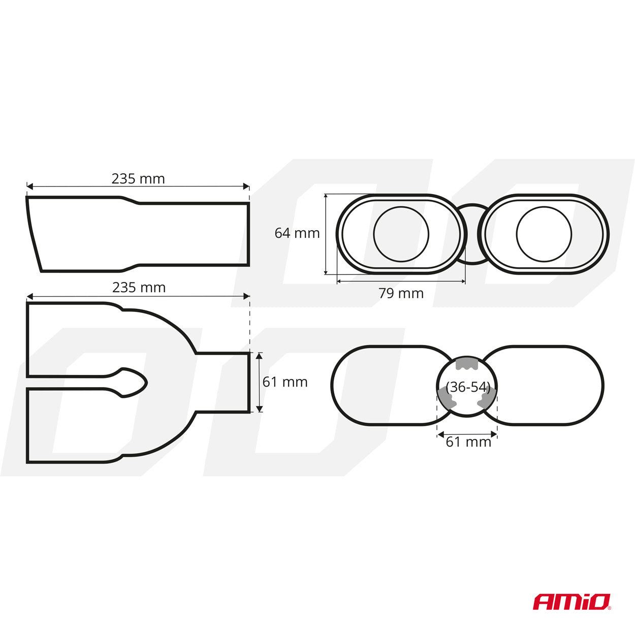 Koncovka výfuku MT 025 pre výfukové potrubie