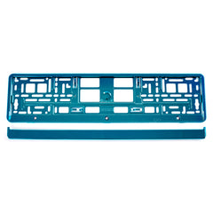 Turquoise metallic license plate frame