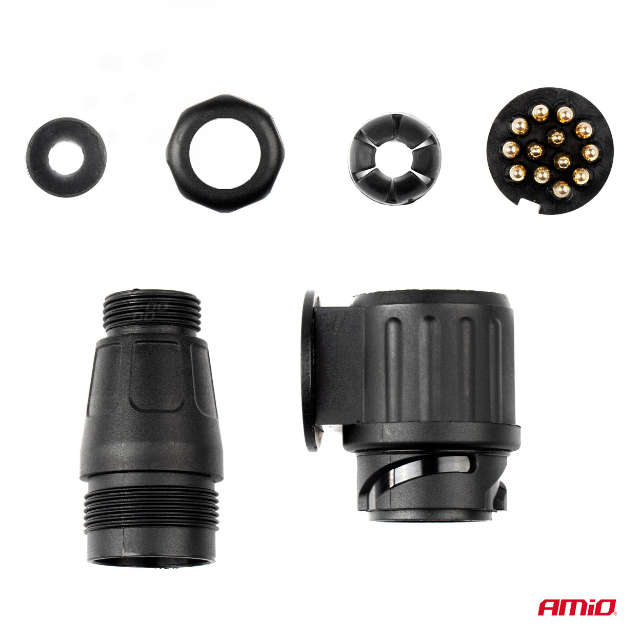 Black 13-pin trailer plug