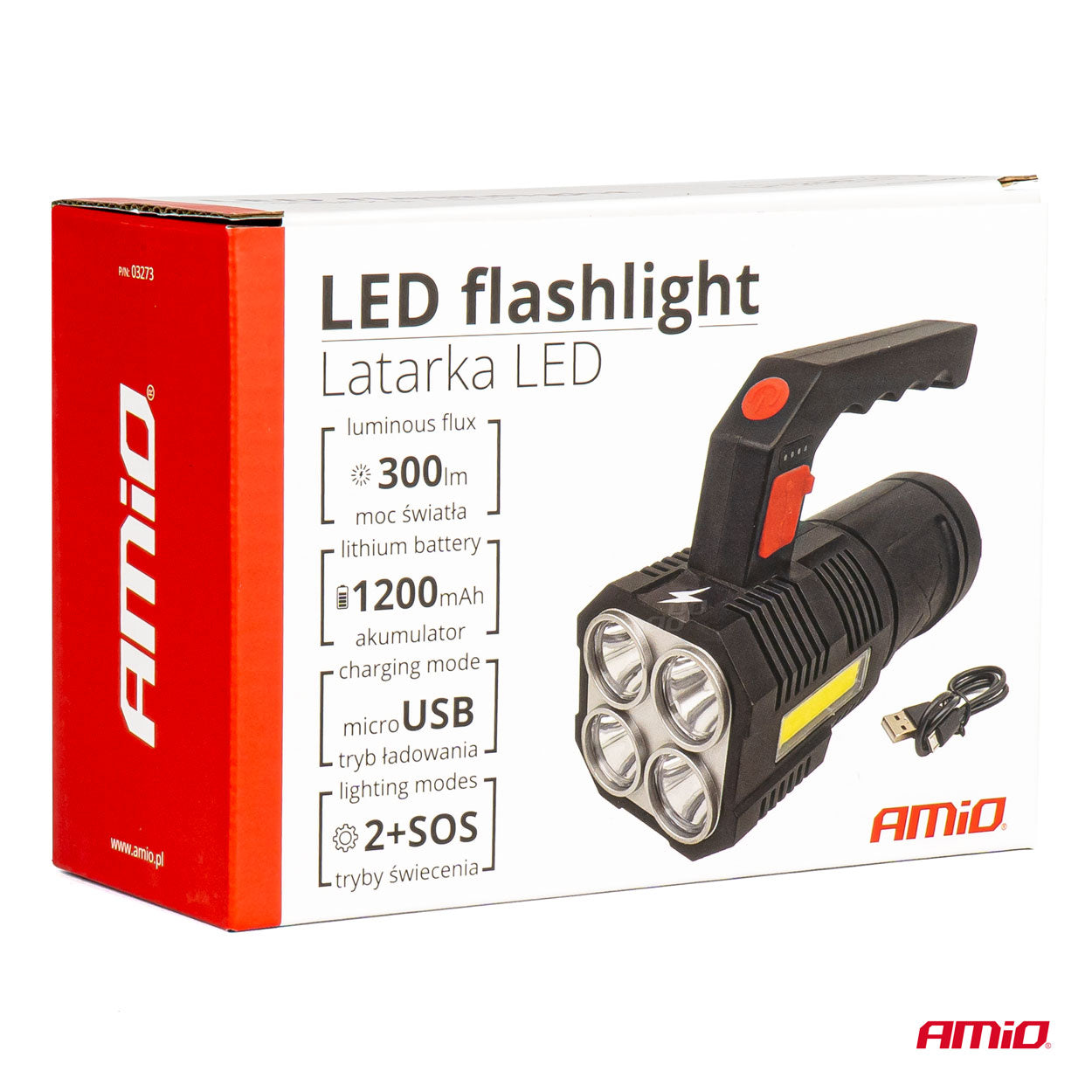 Lampe torche de travail LED WT17 avec batterie rechargeable