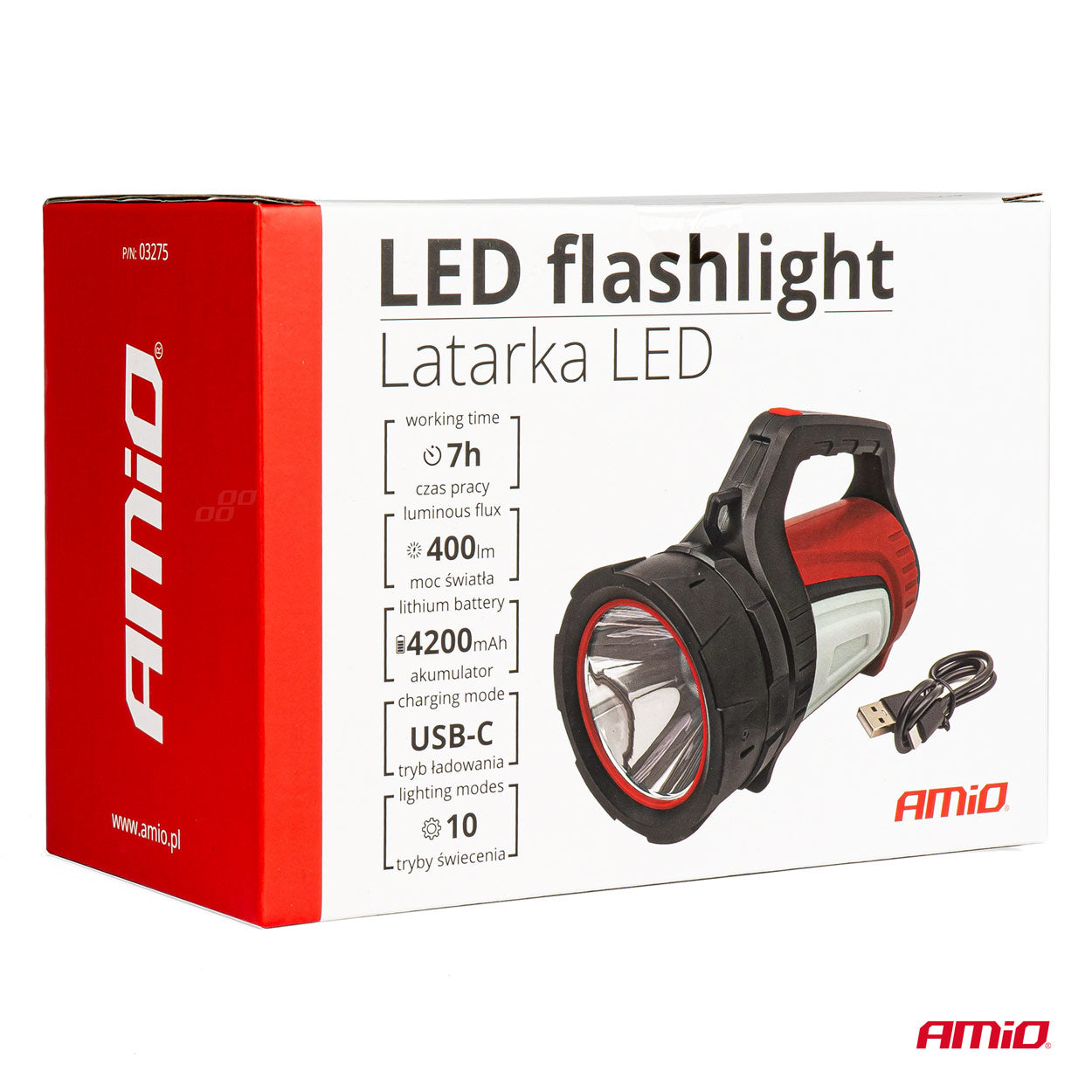 WT19 LED work flashlight for work and outdoor use
