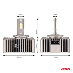 LED žiarovky D5S s aktívnym chladením