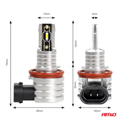 Λάμπες LED H8 H9 H11 H16 με φωτεινότητα 2225 lm