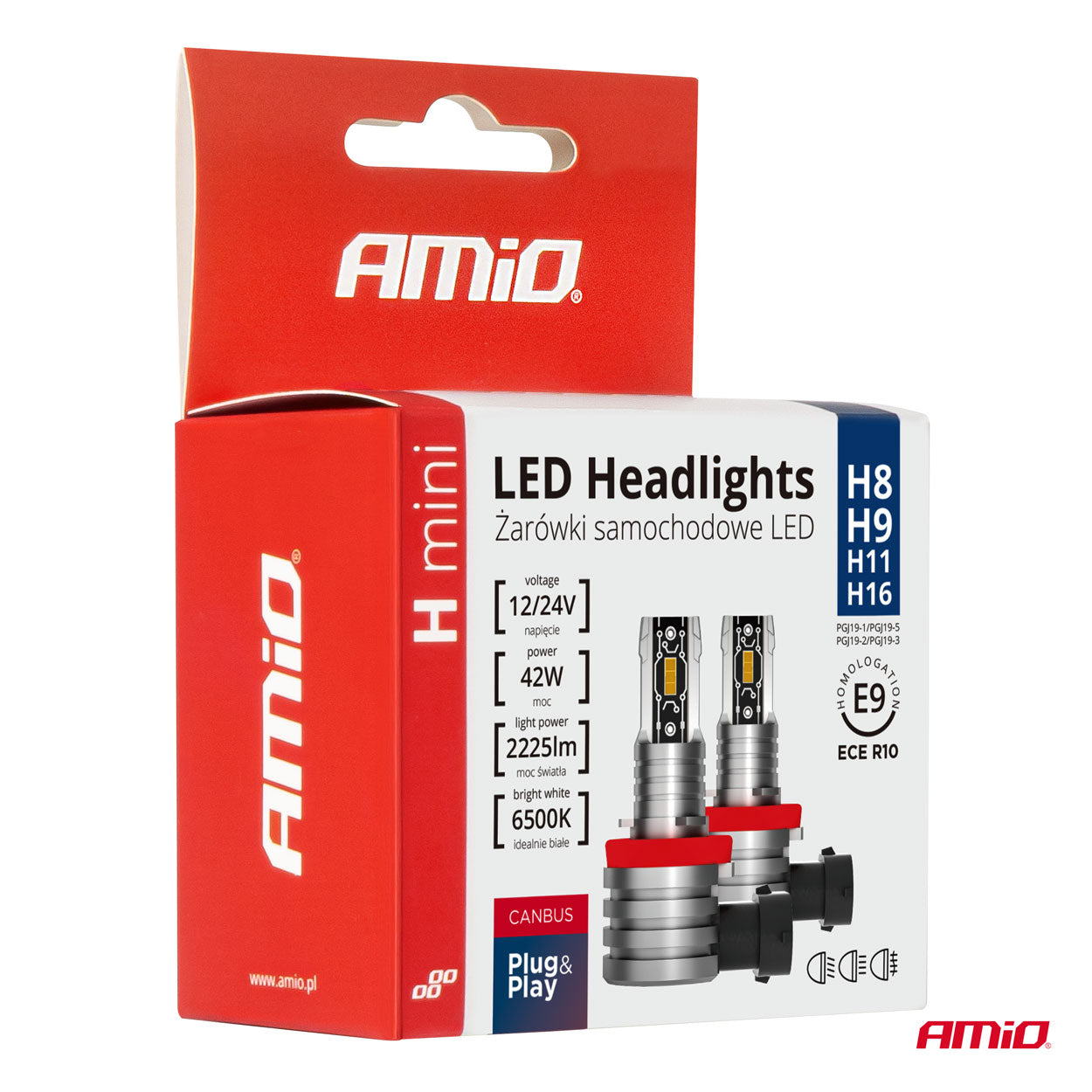 Σετ με 2 λάμπες LED για H8 H9 H11 H16