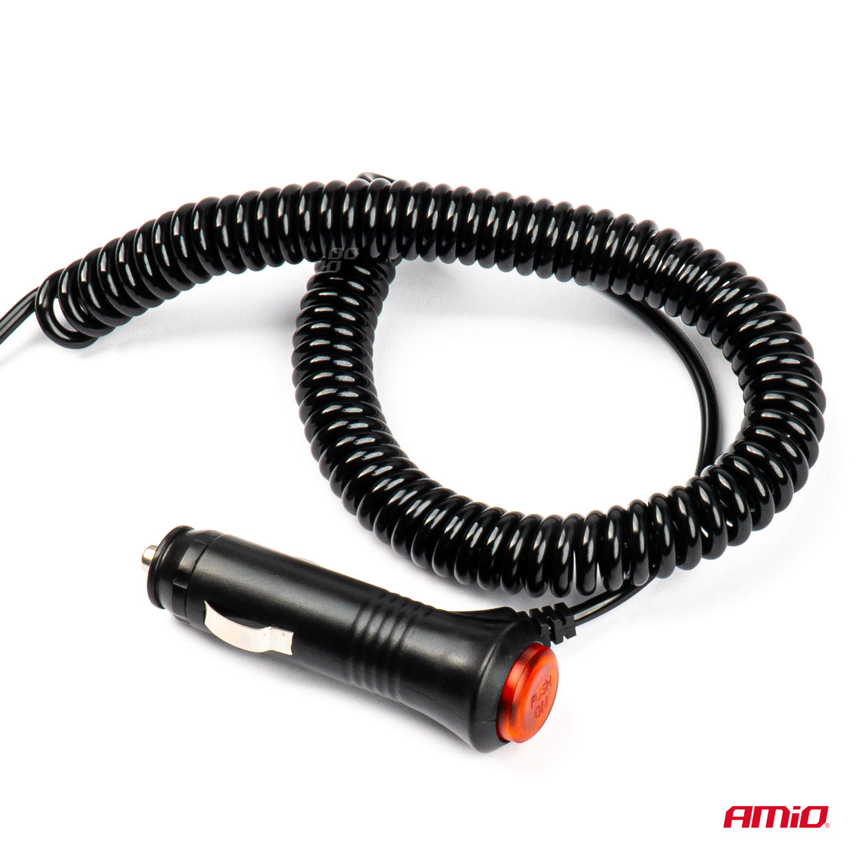 LED warning light with cigarette lighter plug connection