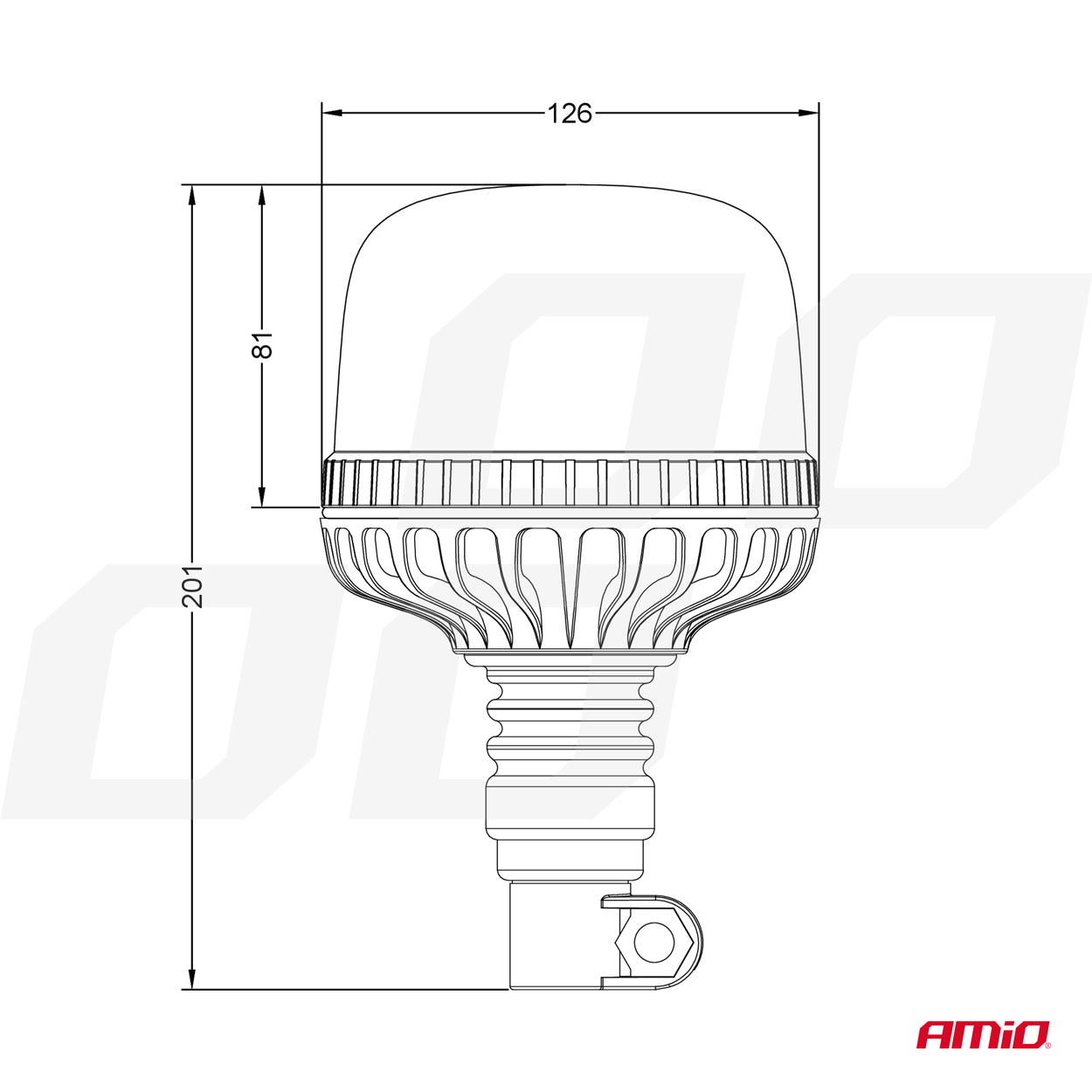 LED предупредителна лампа с гъвкаво рамо