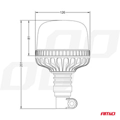 LED предупредителна лампа с гъвкаво рамо