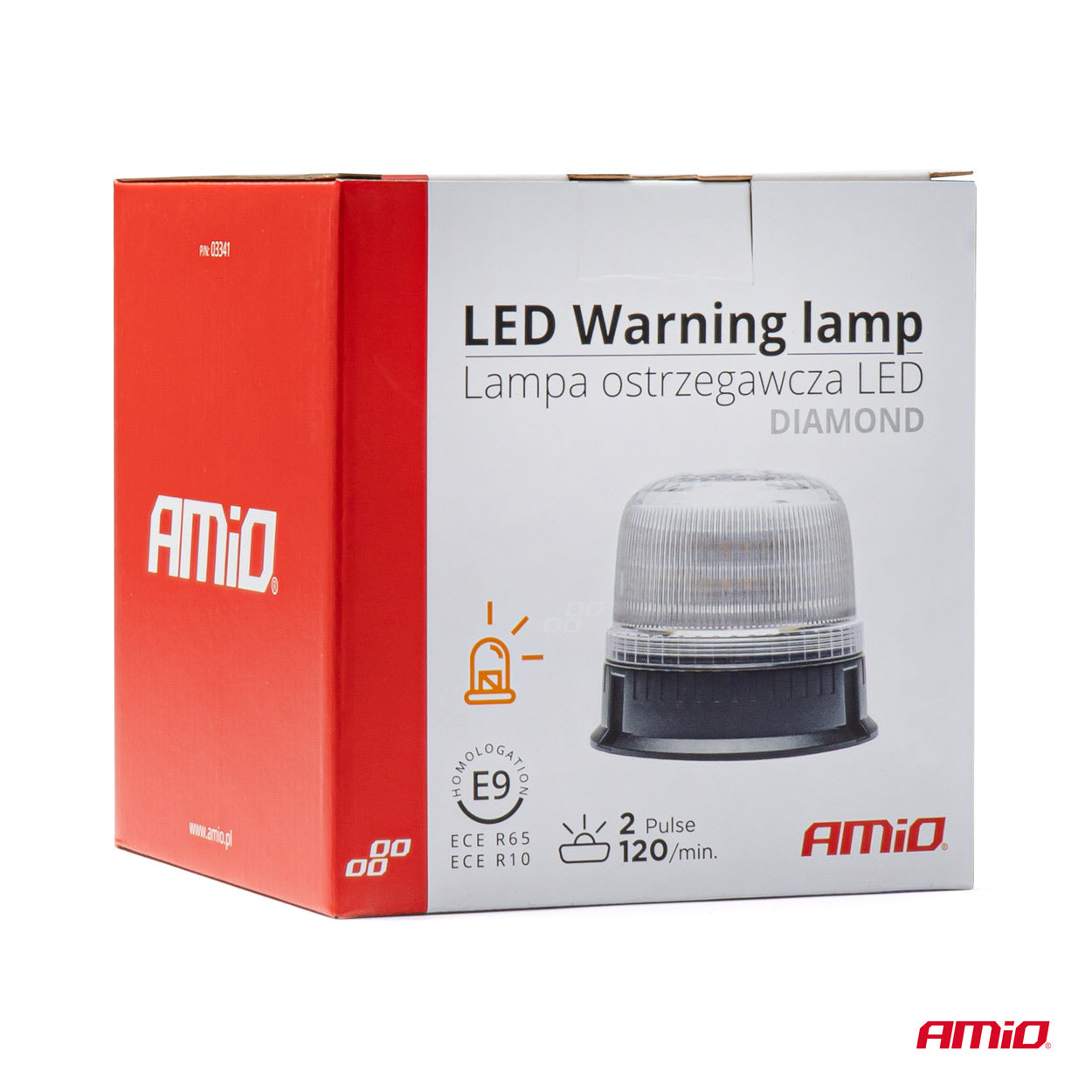 W25b LED warning light with amber warning light
