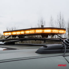 LED warning light bar seen from the side