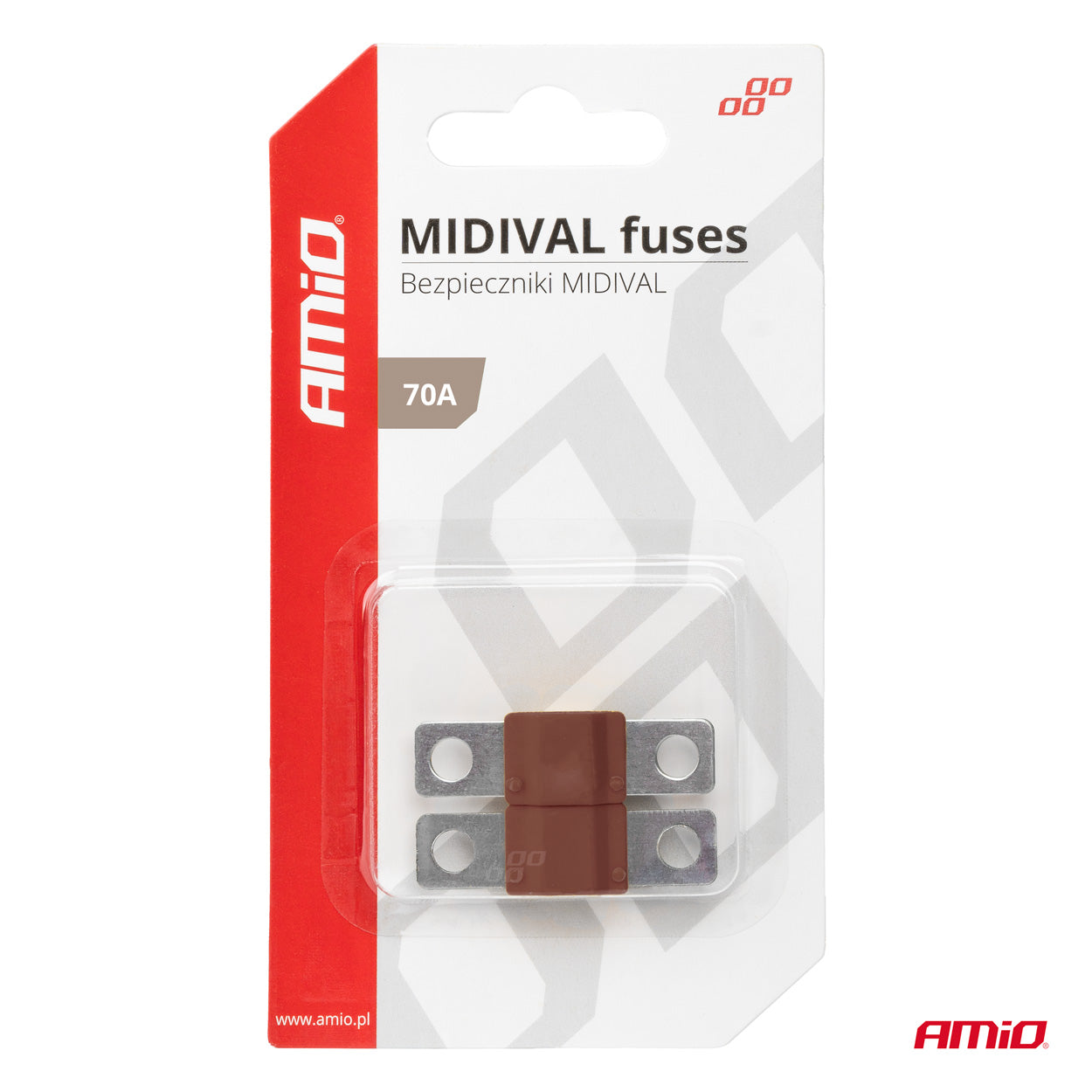 Jeu de fusibles MIDIVAL 70 A vu de côté