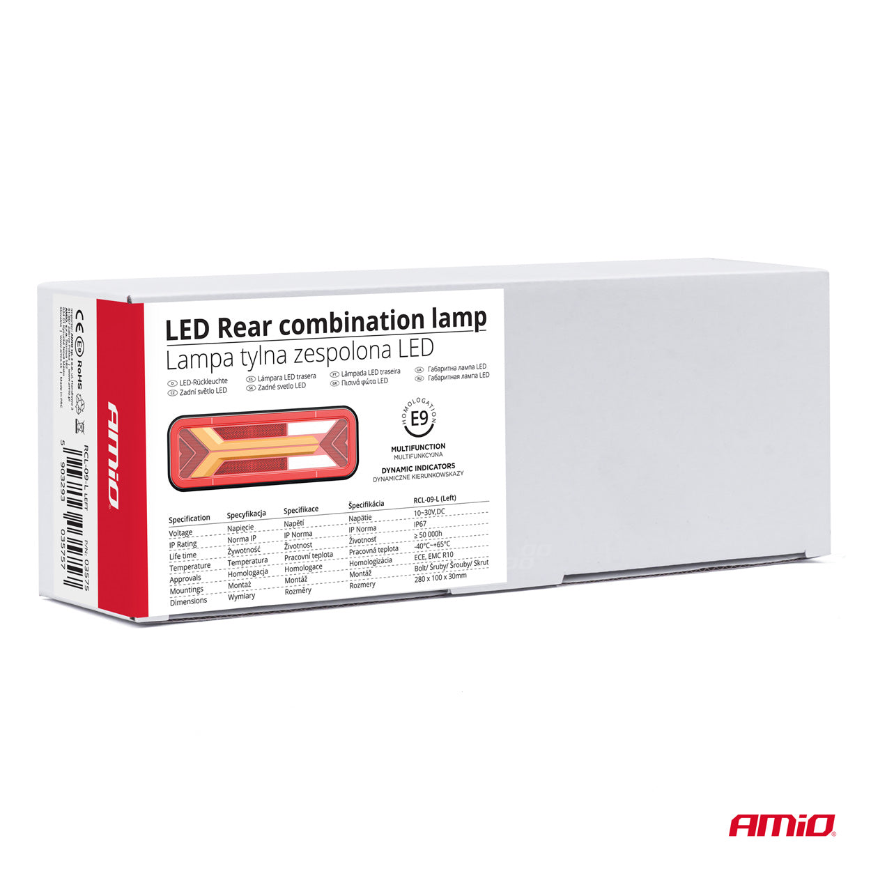 Dynamisk LED-baglygte med IP67-beskyttelse