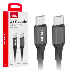 USB-C til USB-C kabel 60W 100 cm FullLINK