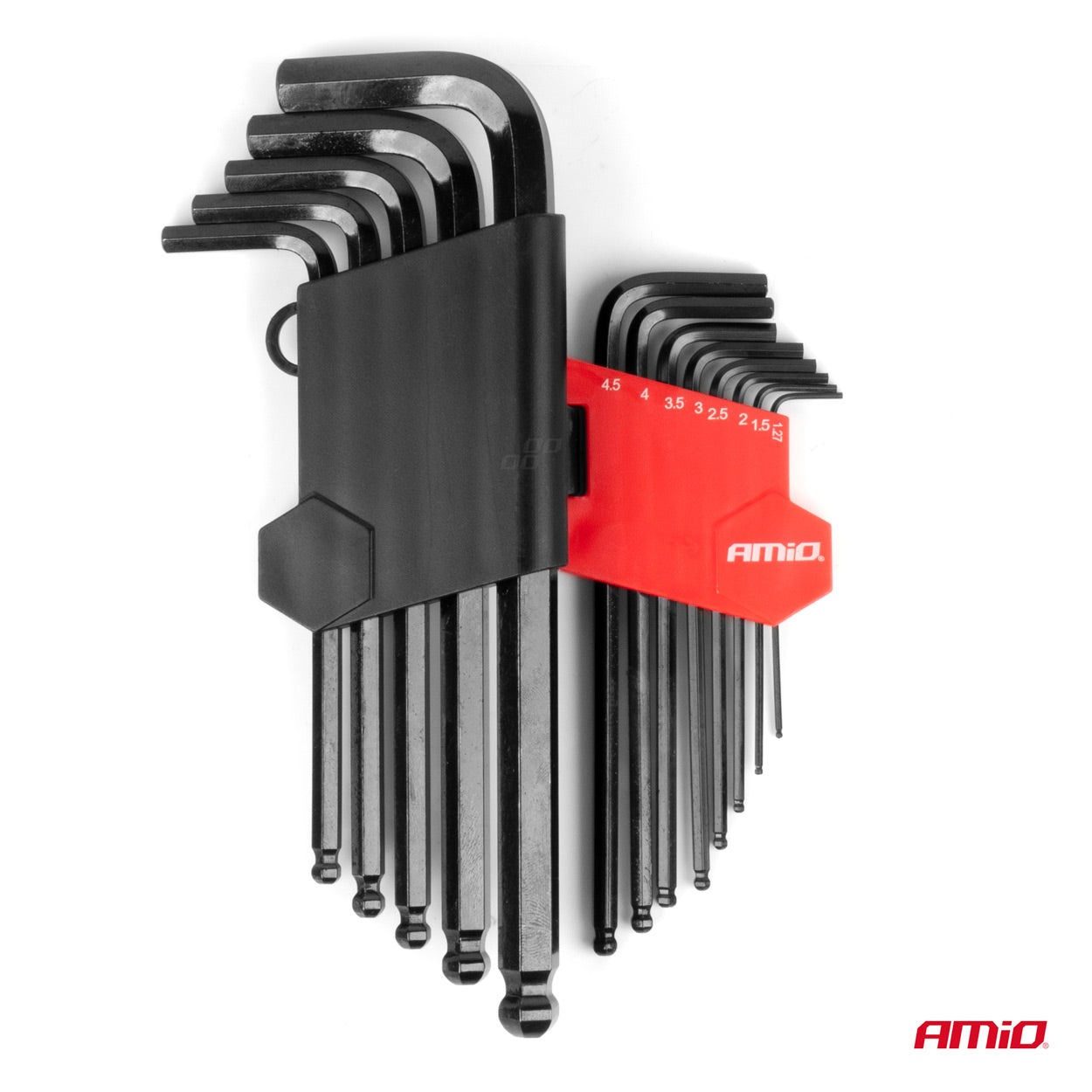 Unbrakonøgler med kugleende i praktisk sæt