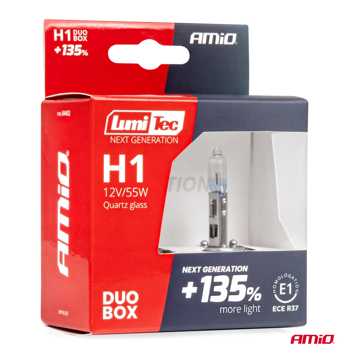H1 12 V 55 W halogenpærer i pakke med 2 stk.
