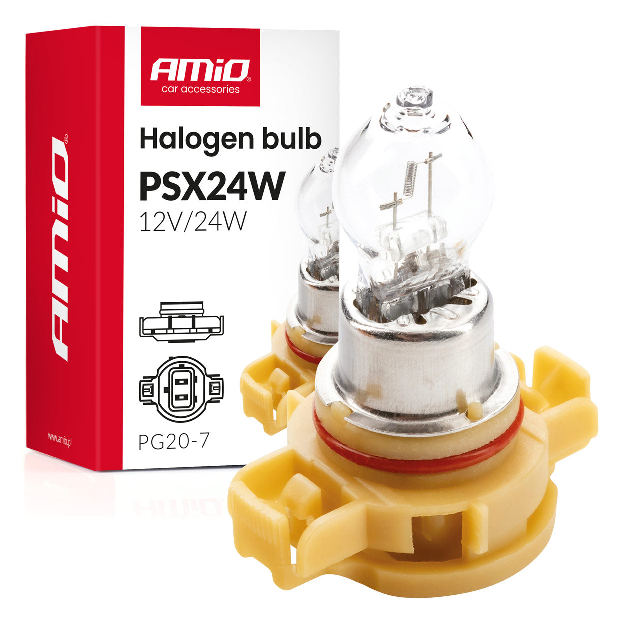 PSX24W halogenpære med PG20-7-sokkel