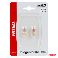 Pakke med 2 WY5W halogenpærer med orange lys