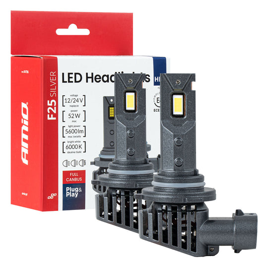 LED-forlygtepære med HB3/9005-fatning og FULL CANBUS