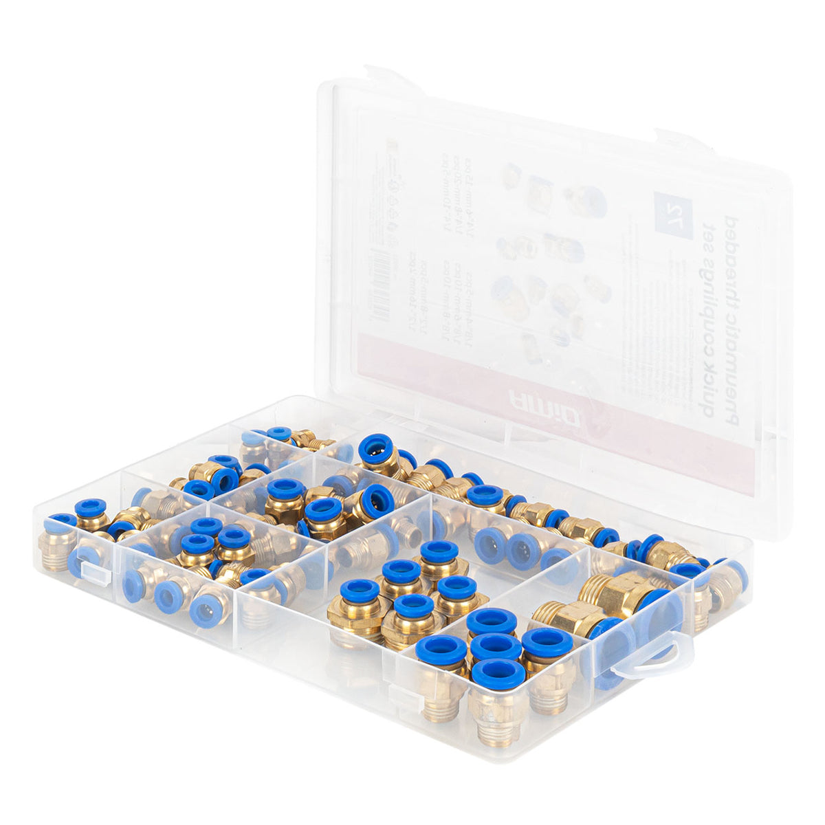 Set di raccordi filettati pneumatici da 72 pezzi