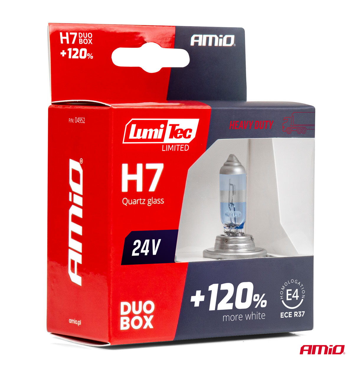 LumiTec H7 halogenpærer 24V 70W i DUO-sæt