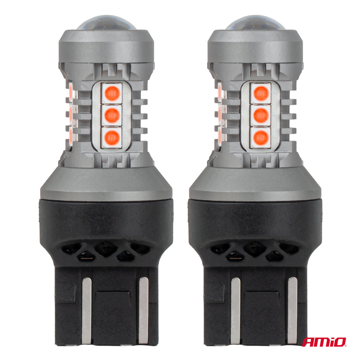 LED-pære 7443 W21/5W med rødt lys