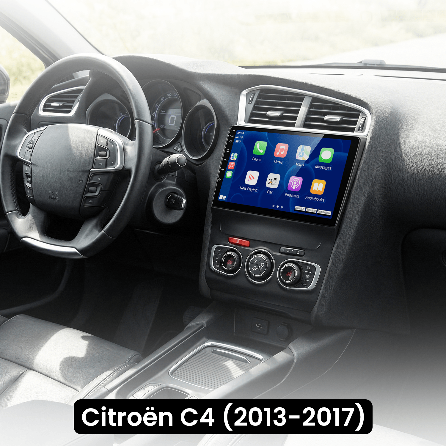 Apple CarPlay och Android Auto skärm till Citroën C4 13