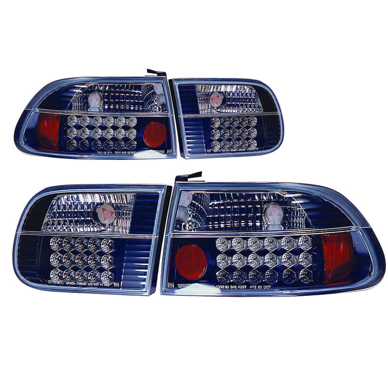 Black LED tail lights for Civic 1992 3-door
