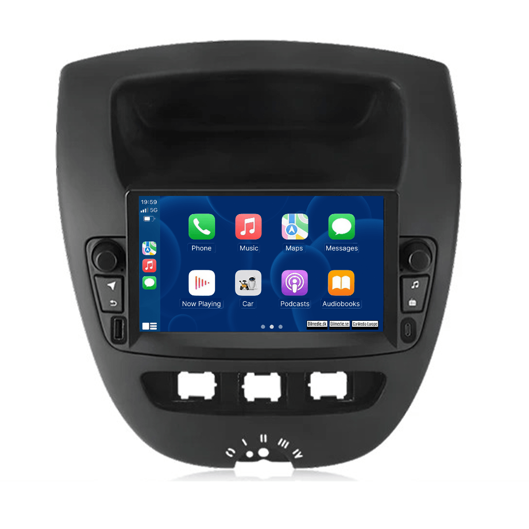 107, C1, Aygo 2005-2014 - 7" radio met Apple CarPlay en Android Auto 