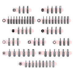 Billede af 220-Dele Bit- og Topnøglesæt med forskellige bits i flere størrelser.