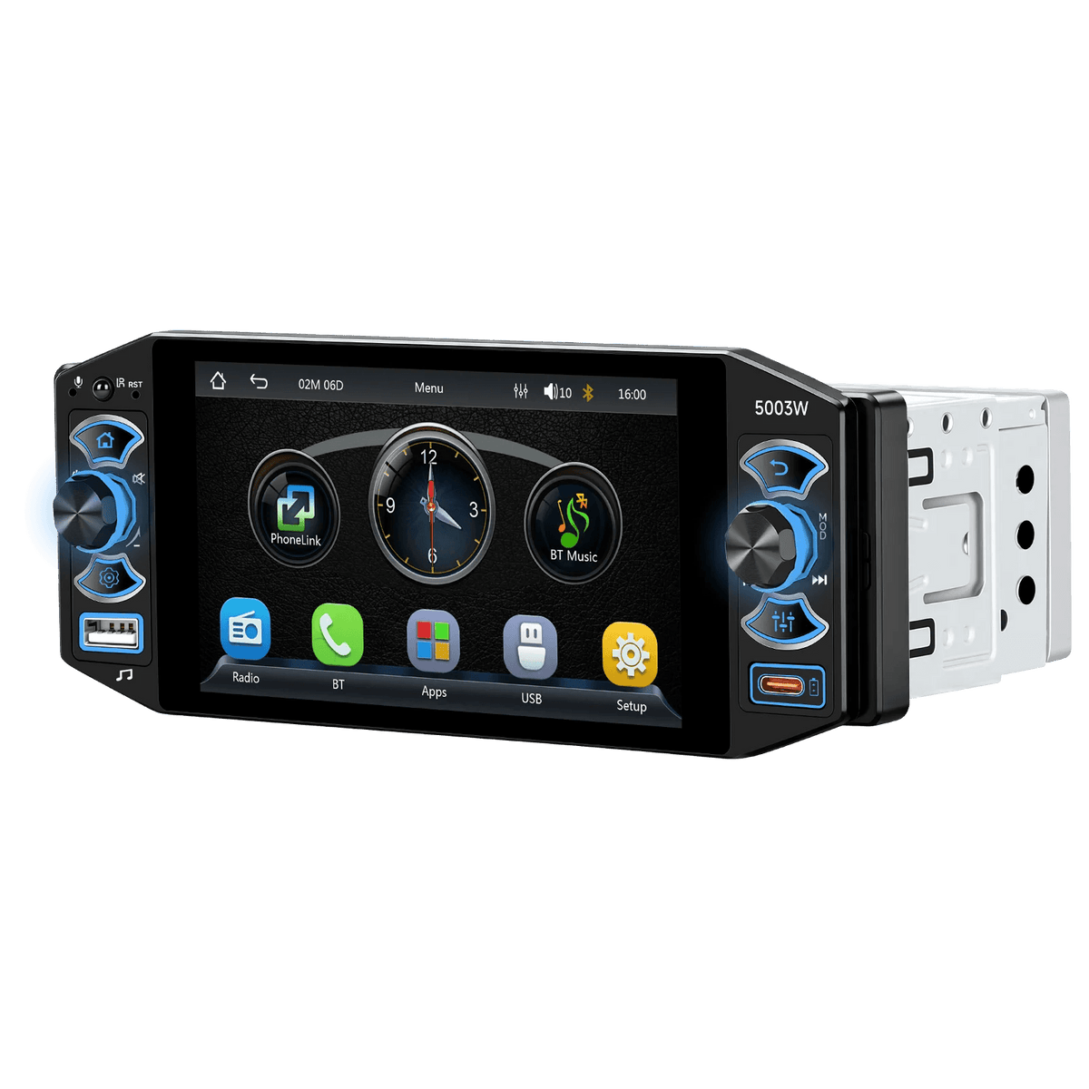 1 DIN 5" zaslon na dotik z brezžičnim Apple CarPlay in Android Auto 