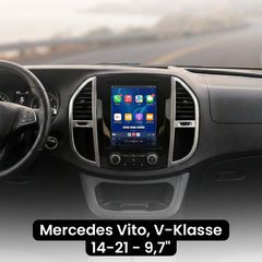 Mercedes Vito 14-21 - 9,7" radio med Apple CarPlay och Android Auto