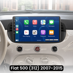 Fiat 500 07-15 - 9" rádio s Apple CarPlay a Android Auto 