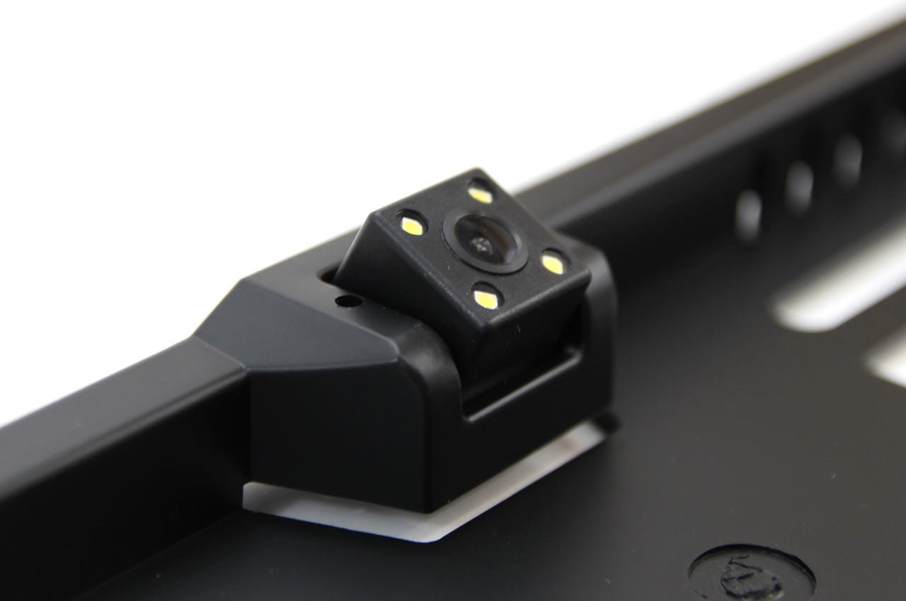 Close-up of parking camera with frame