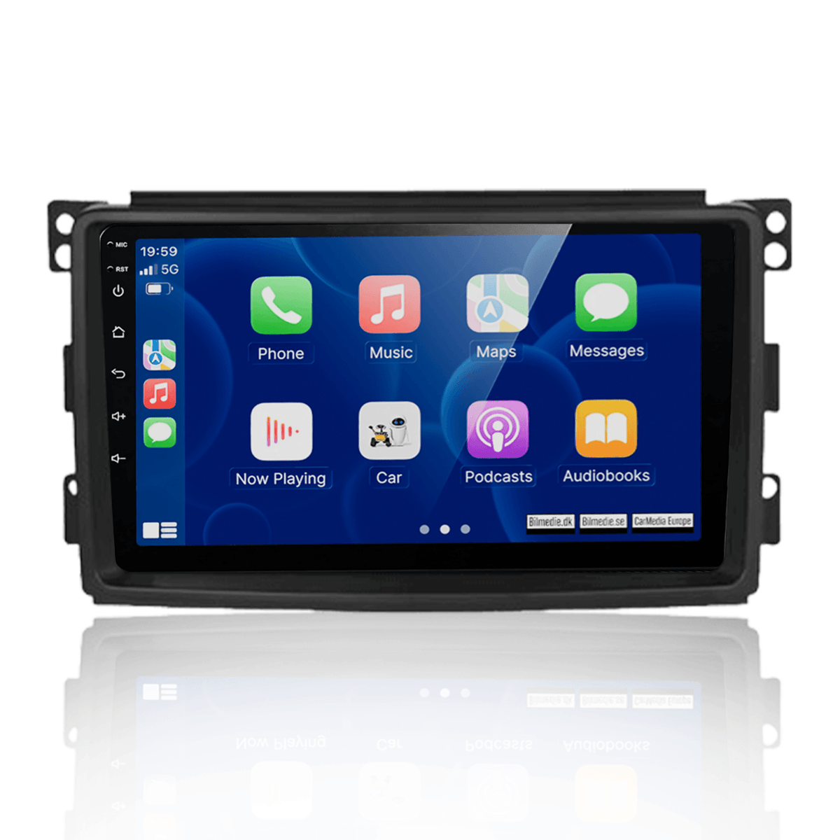 Smart Fortwo 2005-2010 – 9” autorádio s bezdrôtovým Apple CarPlay a Android Auto 