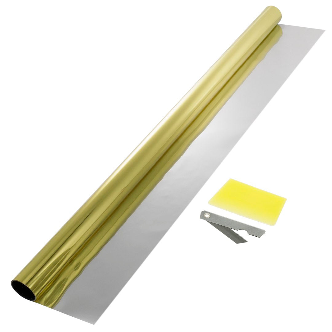 Gold and silver car window tint film 75x300 cm