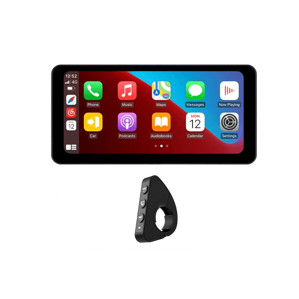 6,3” CarPlay til Motorcykel – Trådløs Apple CarPlay & Android Auto med Styrknapper