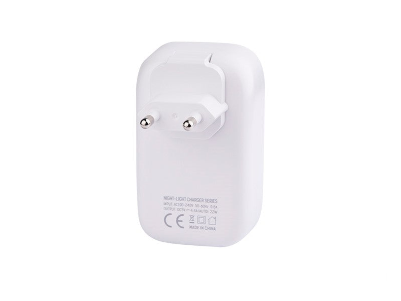 Пътническо зарядно с 4 USB-A и LED светлина с тъч управление