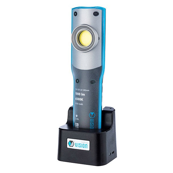 Rechargeable VISION work light with 10W COB LED and UV 395 nm