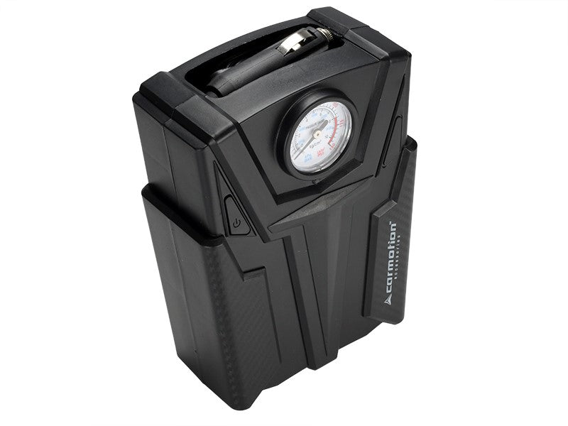 CARMOTION 12V-Luftkompressor mit analogem Druckmesser und Adaptern