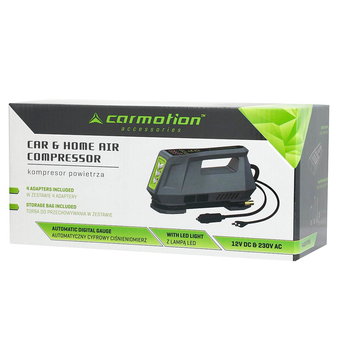Compressore d’aria CARMOTION con misurazione digitale della pressione e luce LED