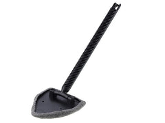 Window cleaner with movable triangular microfiber head