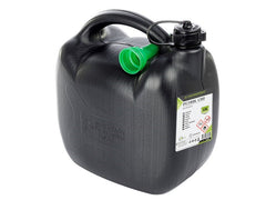 Ovaler 10-Liter-Benzinkanister aus Kunststoff von CARMOTION in Schwarz