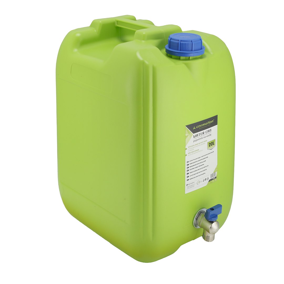 20 L water container with short metal tap