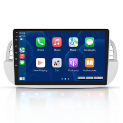 Fiat 500 07-15 - 9" rádio s Apple CarPlay a Android Auto 