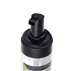 Transparent 150 ml foam bottle with black pump and cap