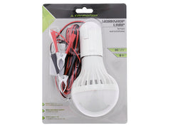 LED workshop lamp with integrated switch and crocodile clips