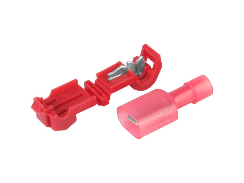 Red T-type quick splice connectors for 0.5–1.5 mm², 5 pcs