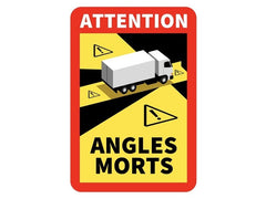 Dodehoeksticker ANGLES MORTS 25 x 17 cm met laminaat
