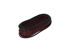 Højttalerkabel til bil 2 x 0,75 mm² – 10 meter rød/sort